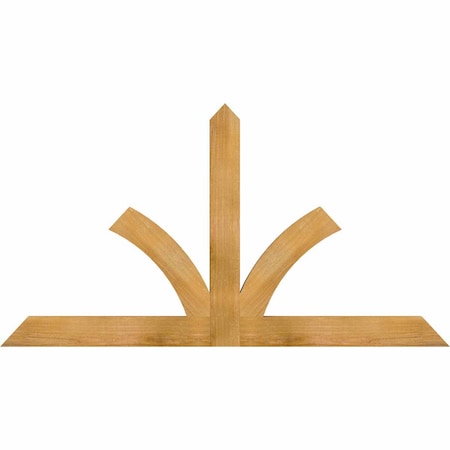 Ekena Millwork Richland Rough Sawn Timber Gable Bracket, Western Red Cedar, 60"W x 32"H x 2"D x 4"F, 13/12 Pitch GBW060X32X0204RIC00RWR